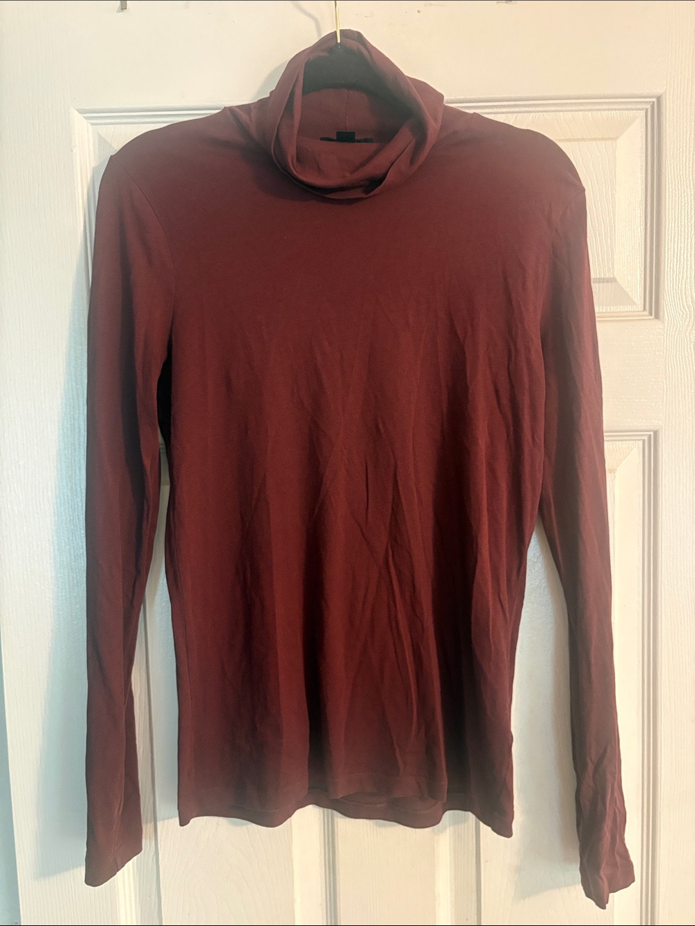 J. Crew Women's Long Sleeve Burgundy Turtleneck Top
